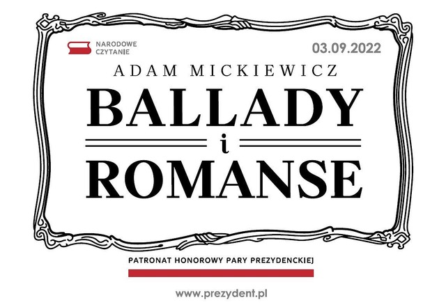 ikonografika - Narodowe Czytanie 2022 - Ballady i Romanse Adama Mickiewicza