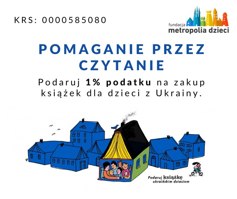 plakat akcji - pomaganie przez czytanie