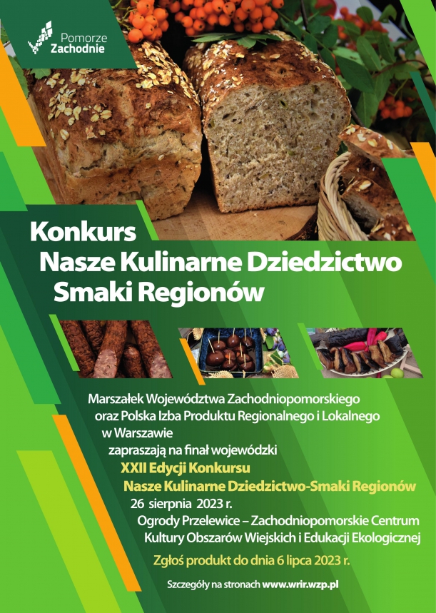 plakat konkursu „Nasze Kulinarne Dziedzictwo – Smaki Regionów”
